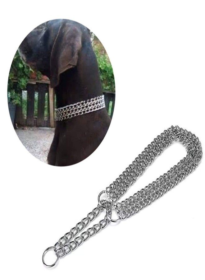 Pups&Pets طوق خنق معدني ثلاثي الطبقات للكلاب من Pups&Pets - طوق بطول 24 بوصة (ثلاث طبقات)، للكلاب، ثقيل الوزن - للسلالات الكبيرة فقط - Image 2